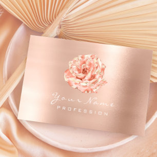 Peach Rose Gold Blogger Stylist Beauty Studio Lux Visitenkarte