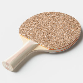Peach Rose Gold Blush Glitzer Glitz Tischtennis Schläger