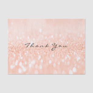Peach Rose Gold Blush Glitzer Vielen Dank Seidenpapier