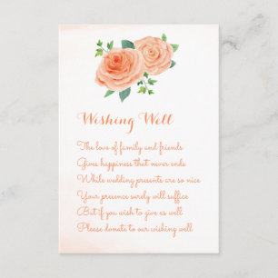 Peach Rose Hochzeitskarten Begleitkarte