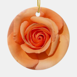 Peach-Rose Keramik Ornament