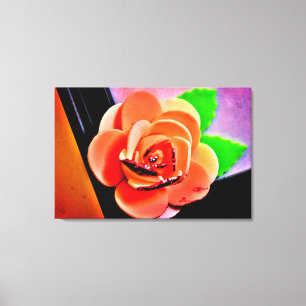 Peach-Rose Leinwanddruck