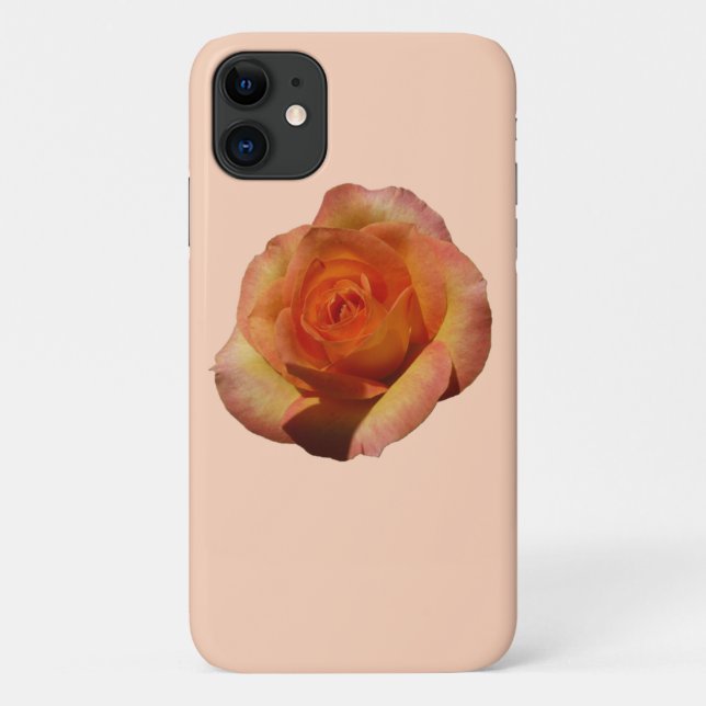 Peach Rose Orange Floral Fotografie Case-Mate iPhone Hülle (Rückseite)