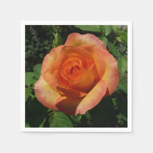 Peach Rose Orange Floral Fotografie Serviette
