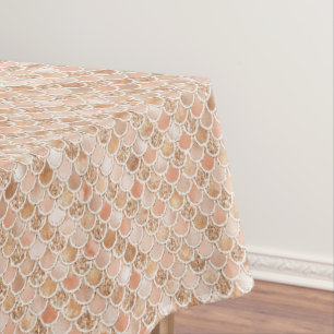 Peach Rosen Blush Gold Glitzer Mermaid Tischdecke