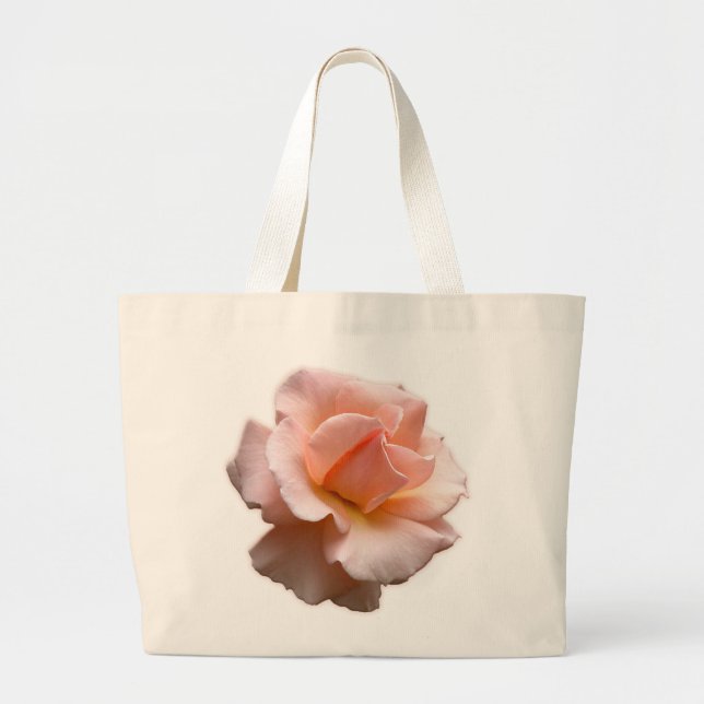 Peach RoseTote Bag Wild Rose Beach Tragetaschen (Vorne)
