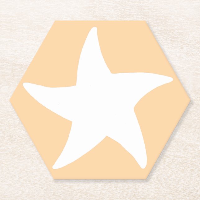 Peach Sea Star Untersetzer (Vorderseite)