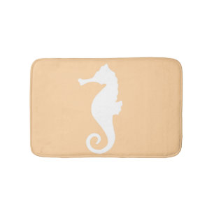 Peach Seepferd Badezimmer Matte