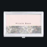 Peach Silver Glamour Sequins Business Card Holder Visitenkarten Etui<br><div class="desc">Peach Silver Glamour Sequins Business Card Holder. Passen Sie den Text an oder verließ ihn leer.</div>