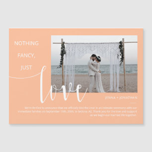 Peach Simple Modern Minimal Script Foto Magnet