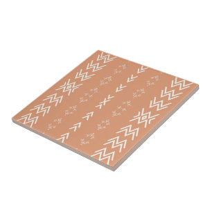 Peach Simple Mudcloth Design Fliese