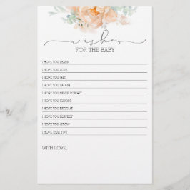 Peach Soft Blume Babydusche Spiel