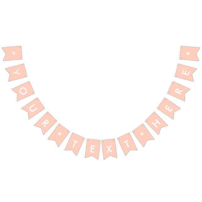 Peach Solid Color Anpassen Wimpelkette (Alle)