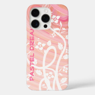 Peach Spirals, Filigres und Blume iPhone 16 Pro Hülle