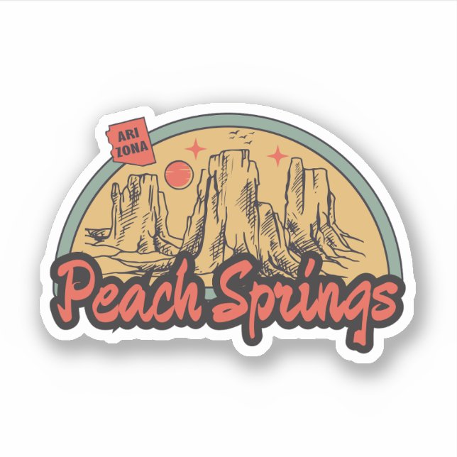Peach Springs, Arizona Sticker (Vorderseite)