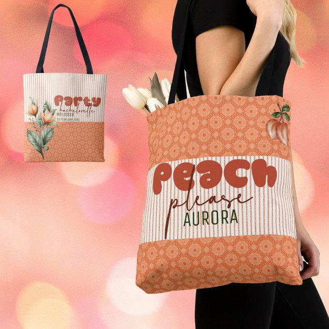 Peach Squad Savannah Bridesmaid Retro Bachelorette (Von Creator hochgeladen)