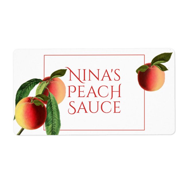 Peach stems Food Label (Vorne)