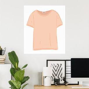 Peach Summer T-Shirt Poster