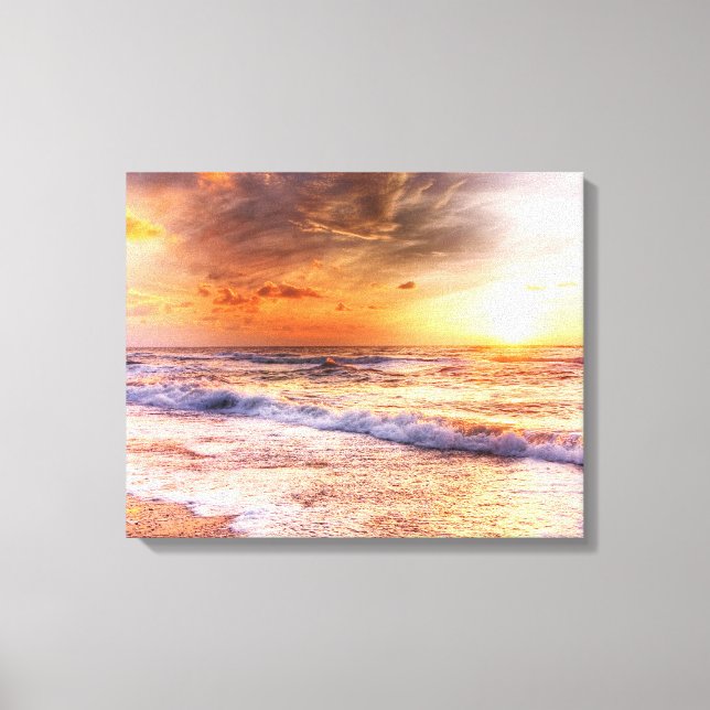 Peach Sunset Leinwanddruck (Vorderseite)