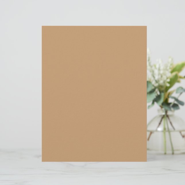Peach Tan Color Block | Soft Wedding Design Briefbogen (Stehend Vorderseite)