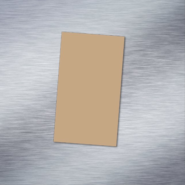 Peach Tan Color Block | Soft Wedding Design Magnetische Visitenkarte (Beispiel)