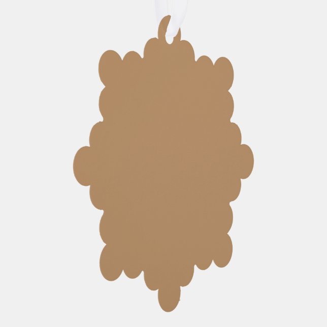 Peach Tan Color Block | Soft Wedding Design Ornament Karte (Rechts)