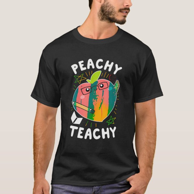 Peach Teacher School Apparel T Shirt (Vorderseite)