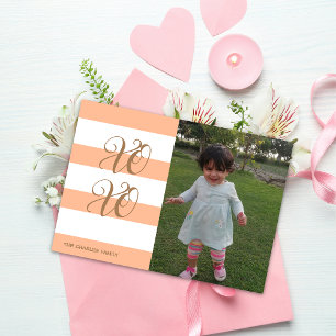 Peach themed XOXO Valentine Tageskarte Feiertagskarte