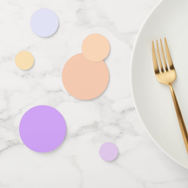 Peach to Lavender Purple Gradient Table Konfetti (Gruppe)