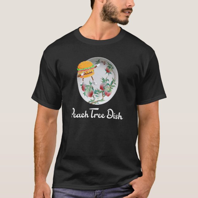 Peach Tree Dish mit Cheeseburger T-Shirt (Vorderseite)