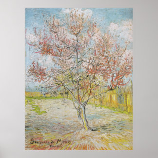 Peach Tree in Bloom at Arles Poster