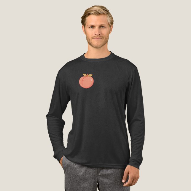 Peach Tri-Blend Langschlauch Shirt (Volle Vorderseite)