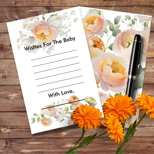 Peach Tulip Bloms Wünsche für Babydusche (Von Creator hochgeladen)