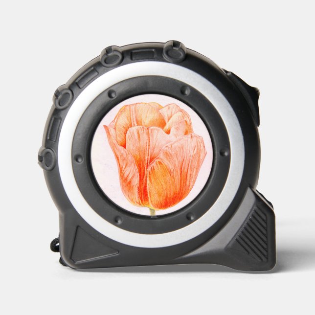 Peach Tulip Maßband (Vorderseite)