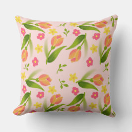 Peach Tulips Kissen