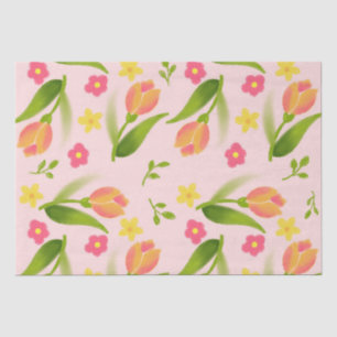 Peach Tulips Seidenpapier