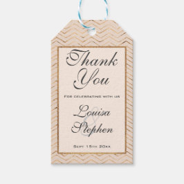 Peach und Gold Thankyou Tags Geschenkanhänger