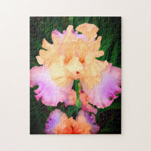 Peach und Lila Iris Puzzle