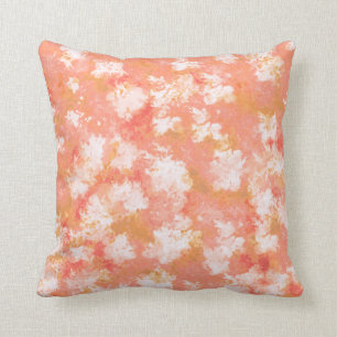 Peach und Orange Foral Abstrakt Throw Pillow Kissen