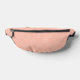 PEACH UND WEISS KARIERTES PATTER BAUCHTASCHE