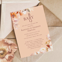 Peach Vintag Floral Fall GRILLEN Babydusche