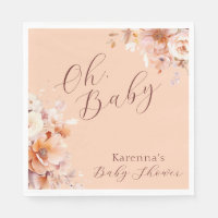 Peach Vintag Floral Fall Oh Babydusche