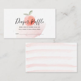 Peach Watercolor Babydusche Windelwanne Begleitkarte