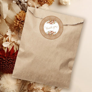 Peach Watercolor Floral Nut Muschel Brown Vielen D Runder Aufkleber