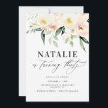 Peach watercolor florale 30 Geburtstagsparty<br><div class="desc">Peach Aquarell floral 30 Geburtstag Party Einladungen. Schönes,  elegantes und modernes Party.</div>