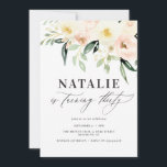 Peach watercolor florale 30 Geburtstagsparty<br><div class="desc">Peach Aquarell floral 30 Geburtstag Party Einladungen. Schönes,  elegantes und modernes Party.</div>