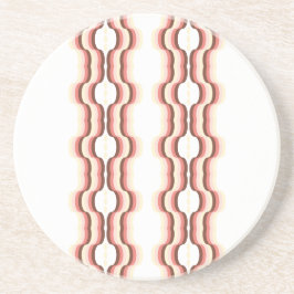 Peach Wave Symmetry Getränkeuntersetzer