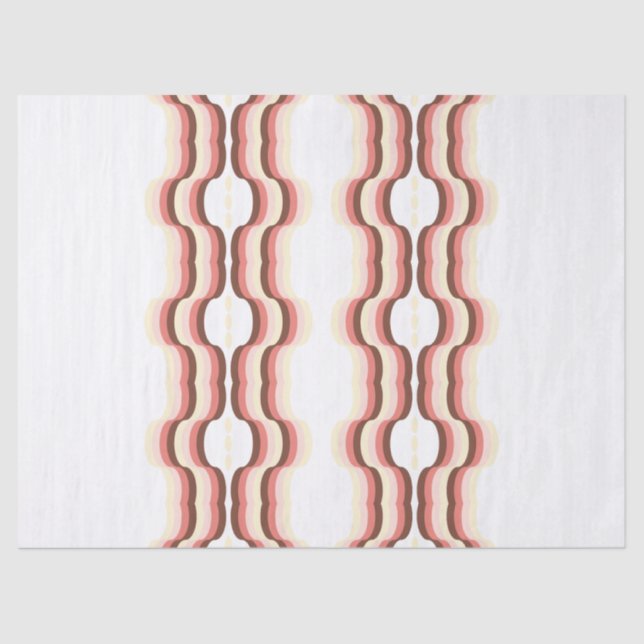 Peach Wave Symmetry Seidenpapier (Vorderseite)