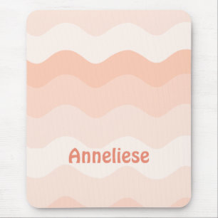 Peach Wavy Personalisiert Mousepad
