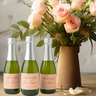 Peach Wedding Cheers zur Liebe Custom Mini